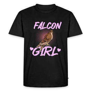 Falconry Ornithology Gift - Men's Premium Organic T-Shirt - black - Front - Nico (187cm)