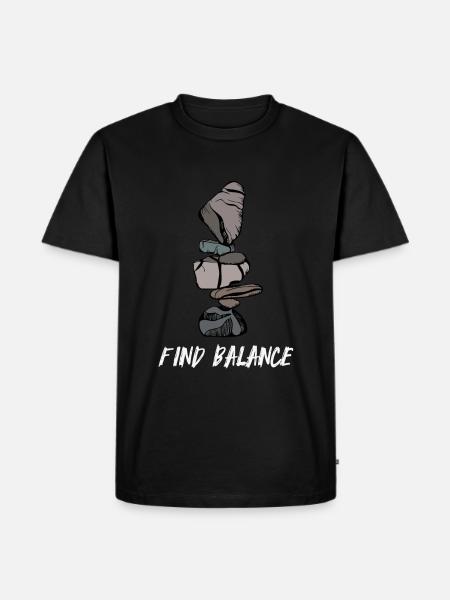 Stacking Stones, Balancing Layers - Men's Premium Organic T-Shirt - black