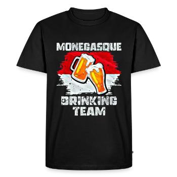 L’équipe de Boire de Monaco - T-shirt Premium bio Homme - noir - Devant - Nico (187cm)
