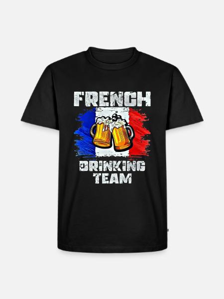 France Drinking Team - Men's Premium Organic T-Shirt - black