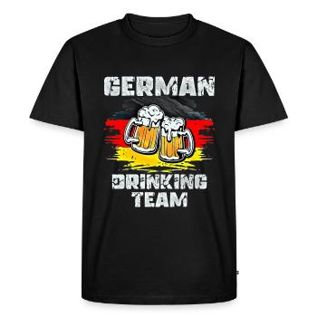 Équipe de beuverie d’Allemagne - T-shirt Premium bio Homme - noir - Devant - Nico (187cm)