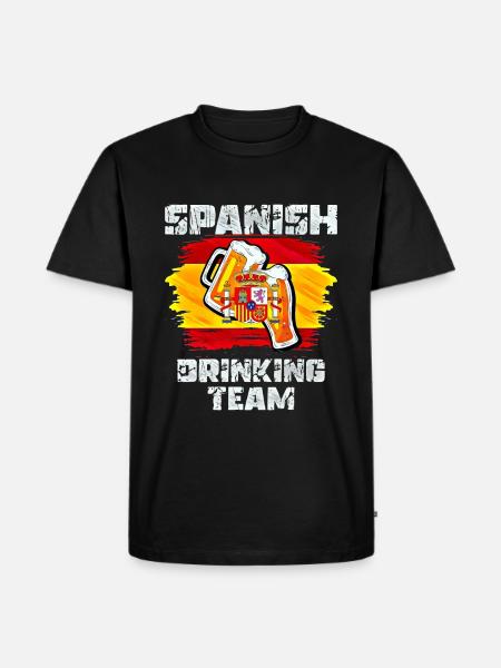 Spain Drinking Team - Men's Premium Organic T-Shirt - black