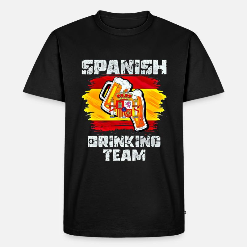 Spain Drinking Team - Men's Premium Organic T-Shirt - black