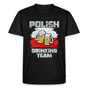 Équipe de beuverie de Pologne - T-shirt Premium bio Homme - noir - Devant - Nico (187cm)