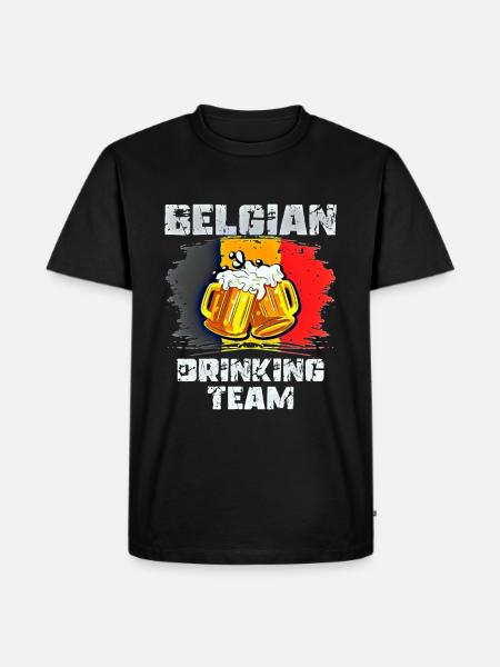 Belgium Drinking Team - Men's Premium Organic T-Shirt - black