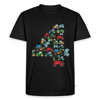 Tractor Lover Funny Tractor Gift - Men's Premium Organic T-Shirt - black - Front - Nico (187cm)