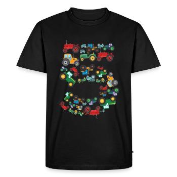 Tractor Lover Funny Tractor Gift - Men's Premium Organic T-Shirt - black - Front - Nico (187cm)