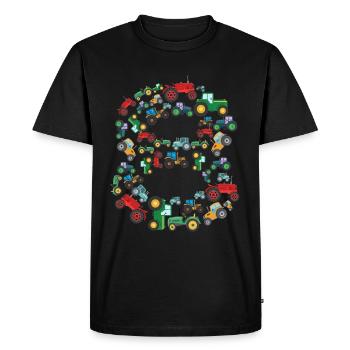 Tractor Lover Funny Tractor Gift - Men's Premium Organic T-Shirt - black - Front - Nico (187cm)