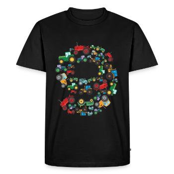Tractor Lover Funny Tractor Gift - Men's Premium Organic T-Shirt - black - Front - Nico (187cm)