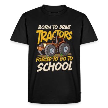 Tractor Lover Funny Tractor Gift - Men's Premium Organic T-Shirt - black - Front - Nico (187cm)