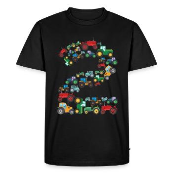 Tractor Lover Funny Tractor Gift - Men's Premium Organic T-Shirt - black - Front - Nico (187cm)