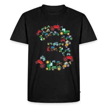 Tractor Lover Funny Tractor Gift - Men's Premium Organic T-Shirt - black - Front - Nico (187cm)