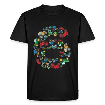 Tractor Lover Funny Tractor Gift - Men's Premium Organic T-Shirt - black - Front - Nico (187cm)