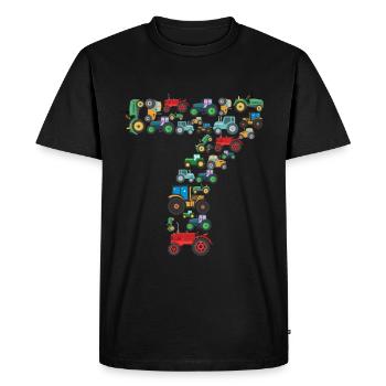 Tractor Lover Funny Tractor Gift - Men's Premium Organic T-Shirt - black - Front - Nico (187cm)