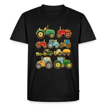 Tractor Lover Funny Tractor Gift - Men's Premium Organic T-Shirt - black - Front - Nico (187cm)