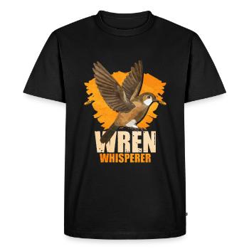 Wren Bird - Men's Premium Organic T-Shirt - black - Front - Nico (187cm)