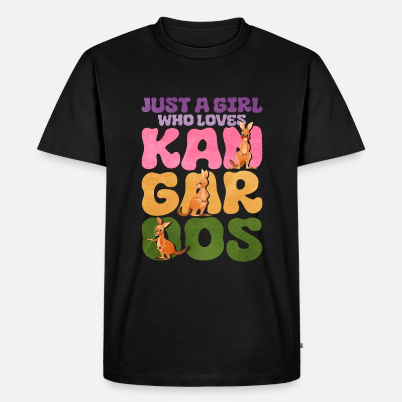 känguru - Männer Premium Bio T-Shirt - Schwarz