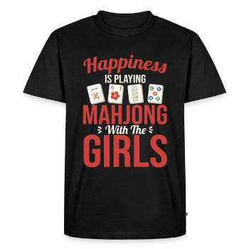 Cadeau pour les fans de Mahjong - T-shirt Premium bio Homme - noir - Devant - Nico (187cm)