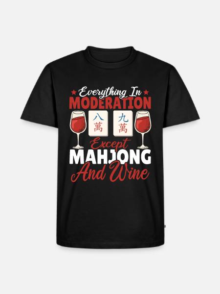 Gift for Mahjong Fans - Men's Premium Organic T-Shirt - black
