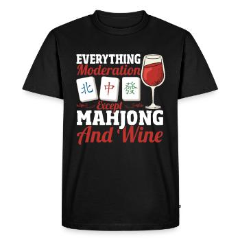 Cadeau pour les fans de Mahjong - T-shirt Premium bio Homme - noir - Devant - Nico (187cm)