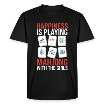 Cadeau pour les fans de Mahjong - T-shirt Premium bio Homme - noir - Devant - Nico (187cm)