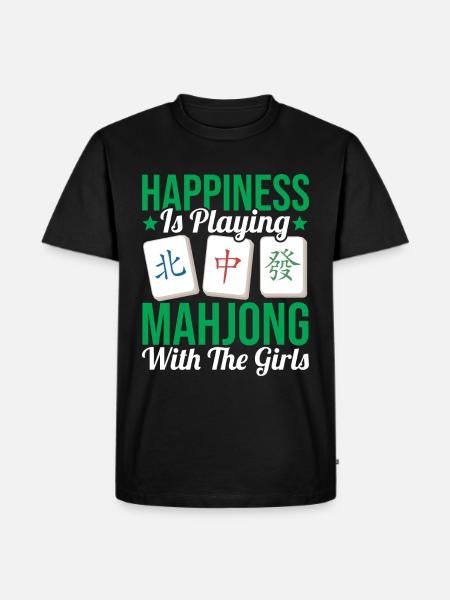Gift for Mahjong Fans - Men's Premium Organic T-Shirt - black