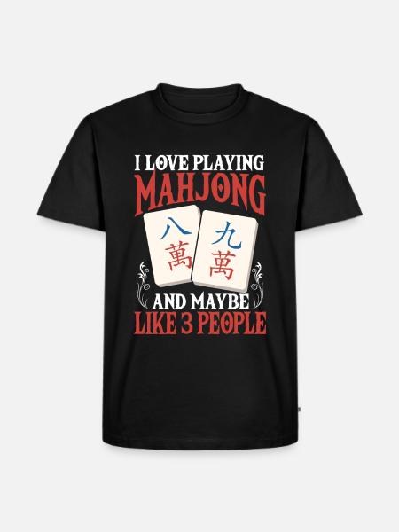 Gift for Mahjong Fans - Men's Premium Organic T-Shirt - black
