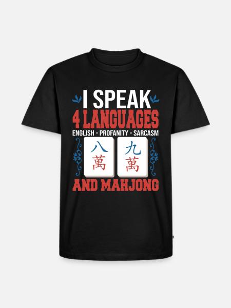 Gift for Mahjong Fans - Men's Premium Organic T-Shirt - black