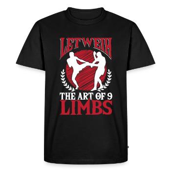 Lethwei Burmese Gift - Men's Premium Organic T-Shirt - black - Front - Nico (187cm)