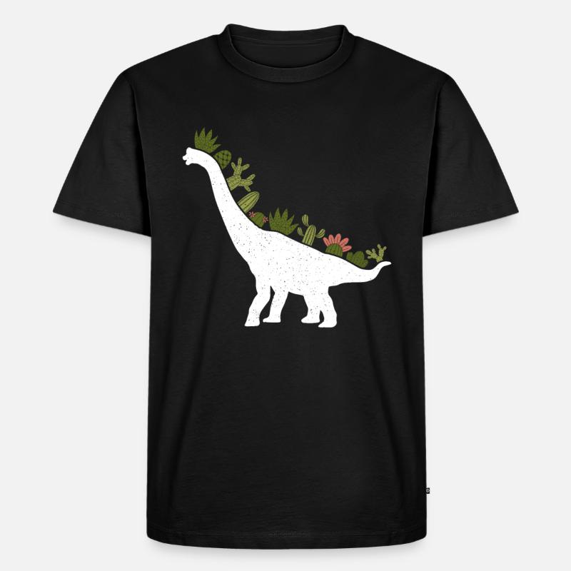 Brachiosaurus Dinosaurier Geschenk - Männer Premium Bio T-Shirt - Schwarz