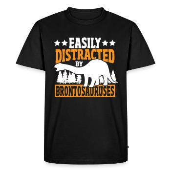 Brontosaure Dino cadeau - T-shirt Premium bio Homme - noir - Devant - Nico (187cm)