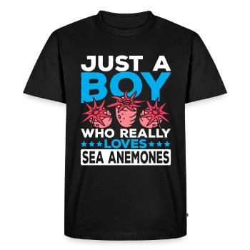 Cadeau d’anémones de mer - T-shirt Premium bio Homme - noir - Devant - Nico (187cm)