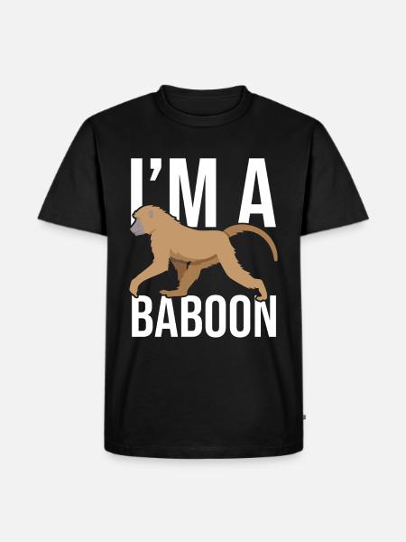 Gift for baboon lover - Men's Premium Organic T-Shirt - black
