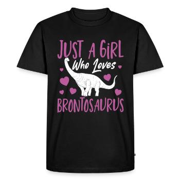Brontosaure Dino cadeau - T-shirt Premium bio Homme - noir - Devant - Nico (187cm)