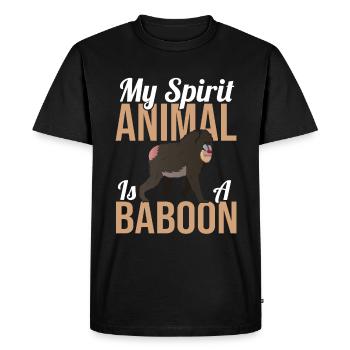 Cadeau pour les amoureux des babouins - T-shirt Premium bio Homme - noir - Devant - Nico (187cm)