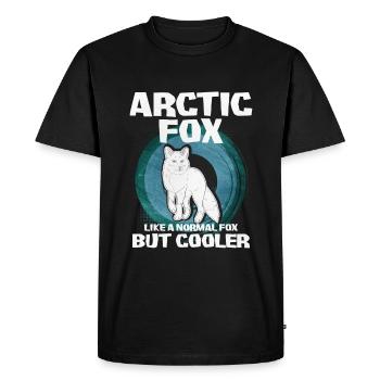 Cute arctic fox gift - Men's Premium Organic T-Shirt - black - Front - Nico (187cm)