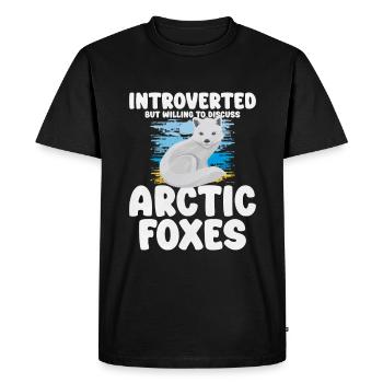 Cute arctic fox gift - Men's Premium Organic T-Shirt - black - Front - Nico (187cm)