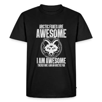 Cute arctic fox gift - Men's Premium Organic T-Shirt - black - Front - Nico (187cm)