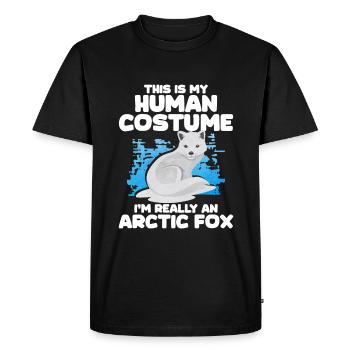 Cute arctic fox gift - Men's Premium Organic T-Shirt - black - Front - Nico (187cm)