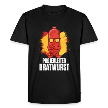 Bratwurst as a gift - Men's Premium Organic T-Shirt - black - Front - Nico (187cm)