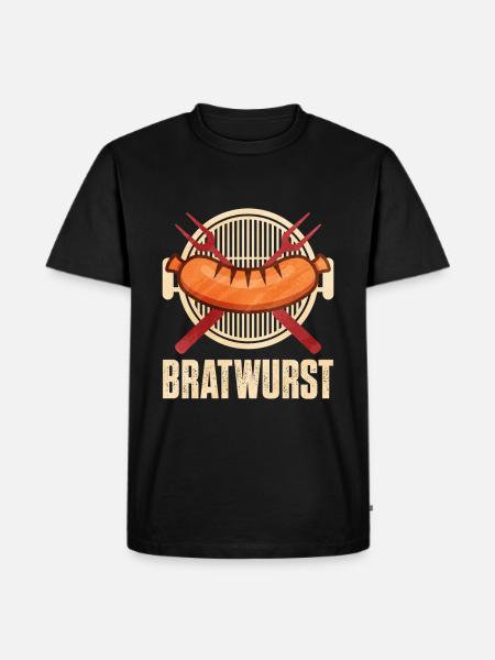 Bratwurst as a gift - Men's Premium Organic T-Shirt - black