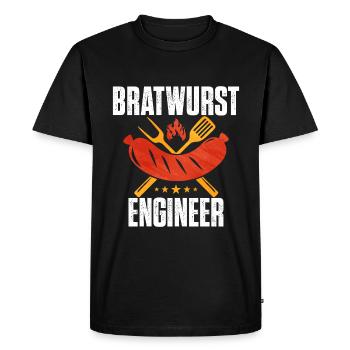 Bratwurst as a gift - Men's Premium Organic T-Shirt - black - Front - Nico (187cm)