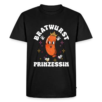 Bratwurst as a gift - Men's Premium Organic T-Shirt - black - Front - Nico (187cm)