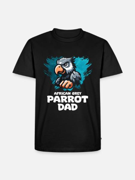 African Grey Parrot Gift - Men's Premium Organic T-Shirt - black