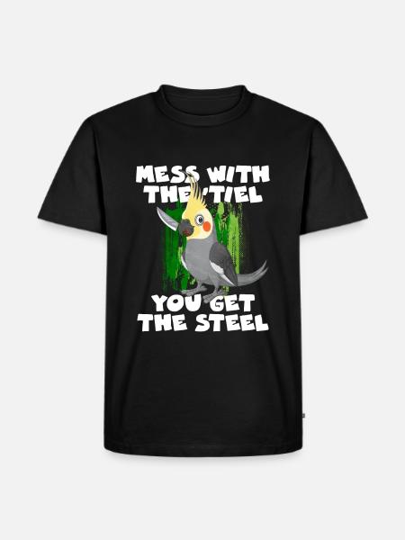 African Grey Parrot Gift - Men's Premium Organic T-Shirt - black