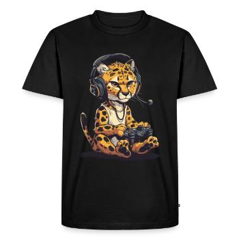 Jeu vidéo Cheetah - T-shirt Premium bio Homme - noir - Devant - Nico (187cm)