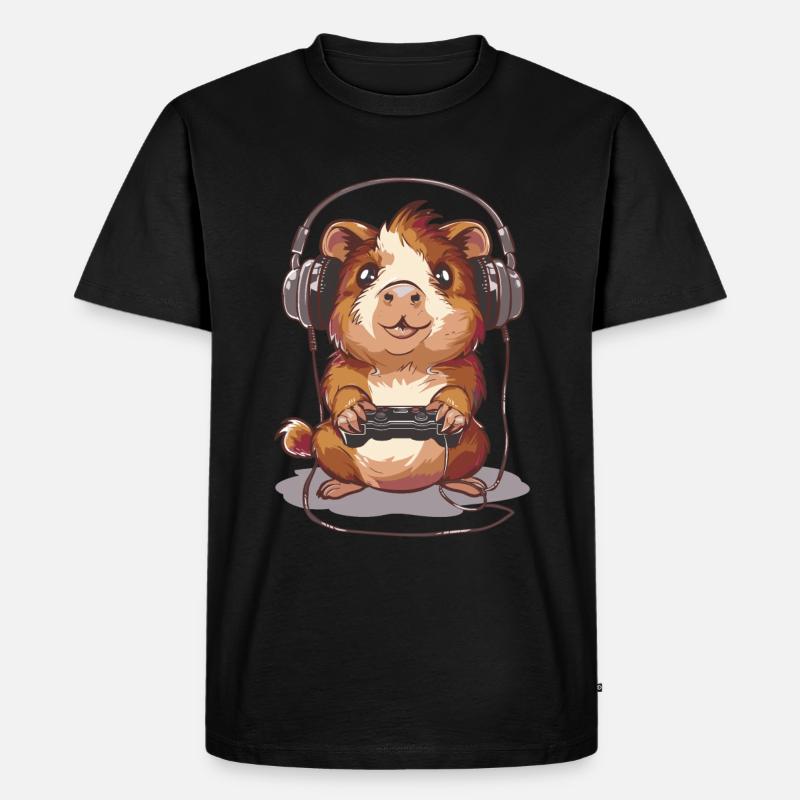 Guinea Videospiel - Männer Premium Bio T-Shirt - Schwarz