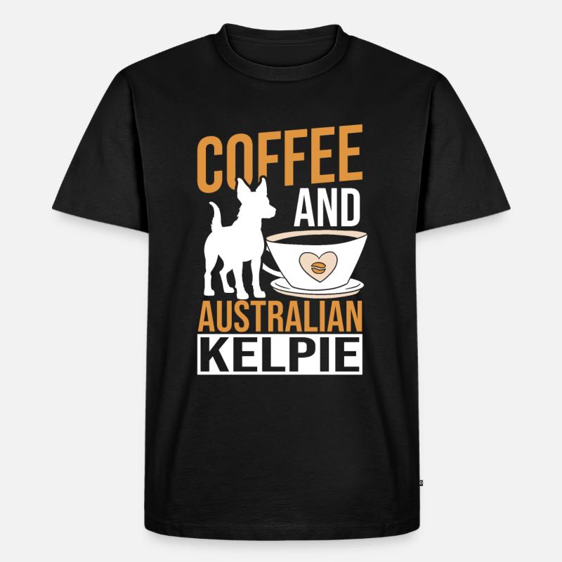 Kelpie-Hund-Geschenk - Männer Premium Bio T-Shirt - Schwarz