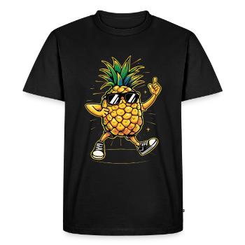 Ananas - T-shirt Premium bio Homme - noir - Devant - Nico (187cm)