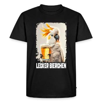 Délicieux cacatoès à la bière - T-shirt Premium bio Homme - noir - Devant - Nico (187cm)
